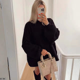 Fongt Women's INS Burst Fashion Loose Casual Knitted Head Sweater