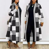 Fongt Autumn And Winter New Women's Coat Long Sleeve Splicing Loose Commuter