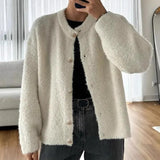 2024 New Loose Retro Pin-Knit Sweater Long-Sleeve Cardigan Jacket Female-Outfit