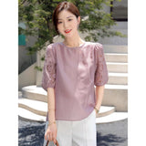 New High-End Fat Hollowed-Out Embroidered Blouse In European Station-Outfit