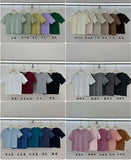 Fongt Solid Short-Sleeved T-Shirt Burst Small Short Sweet Spicy Slim Slim Thin Collar Top 88122