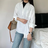 Fongt New French High-End White Shirt Early Spring Women's Loose Shirt Temperament Long-Sleeved Top