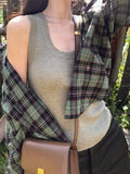 Fongt Sunscreen Plaid Women's Summer 2025 New Design Long-Sleeved Top Loose Shirt Spring And Autumn Coat
