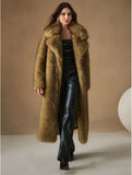 Fongt New Autumn And Winter Fashion Fluffy Long Coat Imitation Fox Furry Pike Coat
