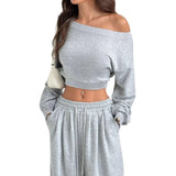 Fongt Women's Clothing 2025 Autumn And Winter New Fashion Tops Fit Casual Trousers Set