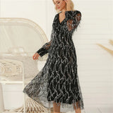 Popular Style Women's Wear Spring And Summer New Long-Sleeved Sequins Tassel Lady Chief-Outfit