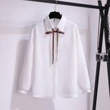 women Autumn Winter Korean Sweet 3 Piece Set Preppy Style White Blouse+Plaid Vintage Knitted Cardigan+Pleated Skirts Sets