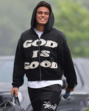 Fongt New God Is Good Embroidered Velvet Towel Embroidery Coat