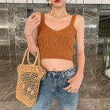 And Summer Korean Version Of Chic Hong Kong Flavor Short Knitted Sleeveless Sleeve-Free Cloth Coat Vest Women Wearing Tide