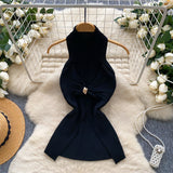 Fongt Luxury Gold Wind High-End Sleeveless Knitted Vest Women Summer Metal Kinesi Design Chic Hot Girl Top Tide