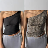 Fongt New One-Shoulder Bra Hot Babes Wind Double-Sided Wearing One-Shoulder Vest Southeast Asian Women's Clothing