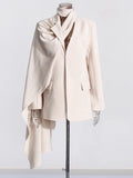 Fongt The Autumn Of 2025, The New Fashion Shawl-Style Slaying Splicing Body Slimming Blazer Woman's Trend