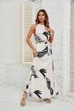 Fongt Shooting Women's Summer New Fashion Print Round Collar Sexy Dress Dress Woman