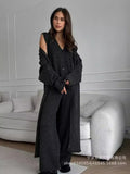 Fongt 2025 New Hot Knitted Three-Piece Set Of Women's OL Style Sweater Cardigan + Pants