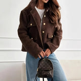 Fongt Collar Button Decorating Cashmeat Jacket In Autumn 2025