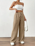 Fongt Wish Summer Bursts Of Slacks Loose Pockets Tight Leg Trousers Women
