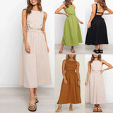 Fongt / Summer 2023 New Dew Back Hollow Solid Color Fashion Commuter Dress 1390-Outfit