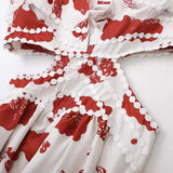 Fongt New Print Sling With Lace A Short Dress Dress