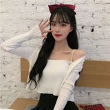 Korean Version Of 2025 New Slim Slim Temperament Elegant Style Pure Knitted Cardigan Coat Women's Fashion