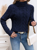 Fongt Jasmine Solid Color Jacket Sweater Women Thick Warm Loose Thin Knitted Shirt Long Sleeve Top
