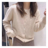 New Round-Necked Purple Sweater In Early Autumn Is Loose And Wears A Sweater Coat.-Outfit