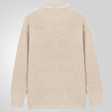 Fongt And Winter New Men's Wear Solid Color Collar Thick Knit Shirt Long-Sleeved Open Shirt Sweater Jacket