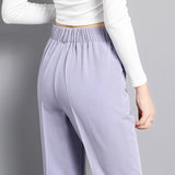 Pants Women Office Lady Ankle Length Autumn Solid Harem Trouser High Waist Fashion Harajuku Loose Elegant Youth Hot