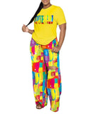 Spring And Summer New Fashion Loose Leisure Printing Set-Outfit