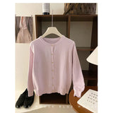 Fongt Style Gentle Retro Small Gold Button Net Version Long-Sleeved Knitted Shirt Women Autumn Collar Soft Glutinous Sweater