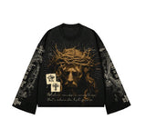 Fongt Long-Sleeved Blouse Loose Statue Of Liberty Chao Street Youth Wind