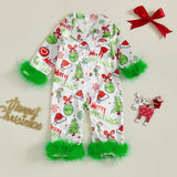 Fongt Children's Haha Clothes Spring And Autumn Baby Multi-Colored Broken Flower Long-Sleeved Infant Pajamas