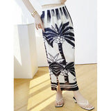 Fongt Spring And Summer New Three House Folded Skirt Loose Size One-Step Skirt Showing Thin And Yangy Female