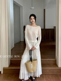 Fongt Xixi 2025 Summer New Temperament Is Thin And High-Rise Half-Dressed Dress Dress 85195