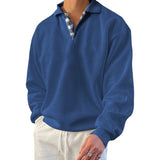 Fongt Explosion Autumn Long Sleeve V-Neck Men's Clips Loose Wear Men's