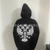 Fongt Autumn Winter Hooded Sports Wear Ninja Cap Print Pattern Wear Double Hat Design Y2K