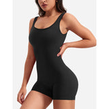 Fongt Bare Back One-Word Collar Sleeveless Jumpsuit Folded Three-Point Jumpsuit Woman