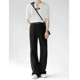 Fongt Sensing White Jeans Men's And Women's Loose Straight Drags Broad Legged Couple Casual Cleanfit Pants