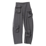 Fongt New Personality Tailoring Three-Dimensional Pocket Trousers Casual Pants Women 1702