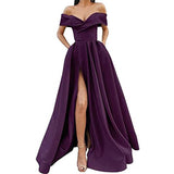 Fongt 2025 New Party Evening Dress Word Shoulder-Singing Noodles Long Overseas Warehouse