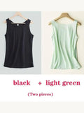 Women's Blouses Cotton and Linen Sleeveless Tops Shirt Female O Neck Summer Solid Green Tunic Blouse Basic