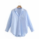 Women Turndown Collar Yellow Loose Blouse Female Long Sleeve Shirt Casual Lady Tops Blusas