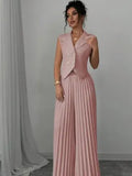 Fongt New Fashion Vest 100-Folded Skirt Suit Women's Clothing