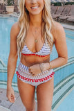 Pom Pom Mesh Patchwork Bikini