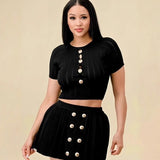 Fongt Knitted Round Women's Summer Thin Short Design Sense Of The New Pure Desire