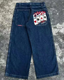 E-Commerce Street Clothing Jeans Y2K Pants Hip-Hop Embroidered Jeans Loose Jeans Harajuku-Outfit