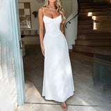 Fongt Summer New Women's Elegant Sexy T-Shirt With A-Word Sling Dress