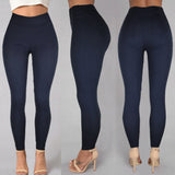 Commuting Autumn Women's High Waist Skinny Cropped Pencil Casual