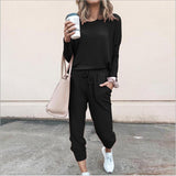 Fongt Multi-Color New Women's Loose-Fitting Long-Sleeved Casual Suit
