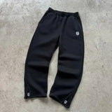 Fongt New Popular S Embroidery Printing Series For Teen Couples Casual Broad Legged Pants