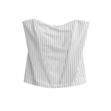 Fongt Sexy Babes Fish Bone Brake Stripe Girded Waisted Top Cloth Plus Chest Pad